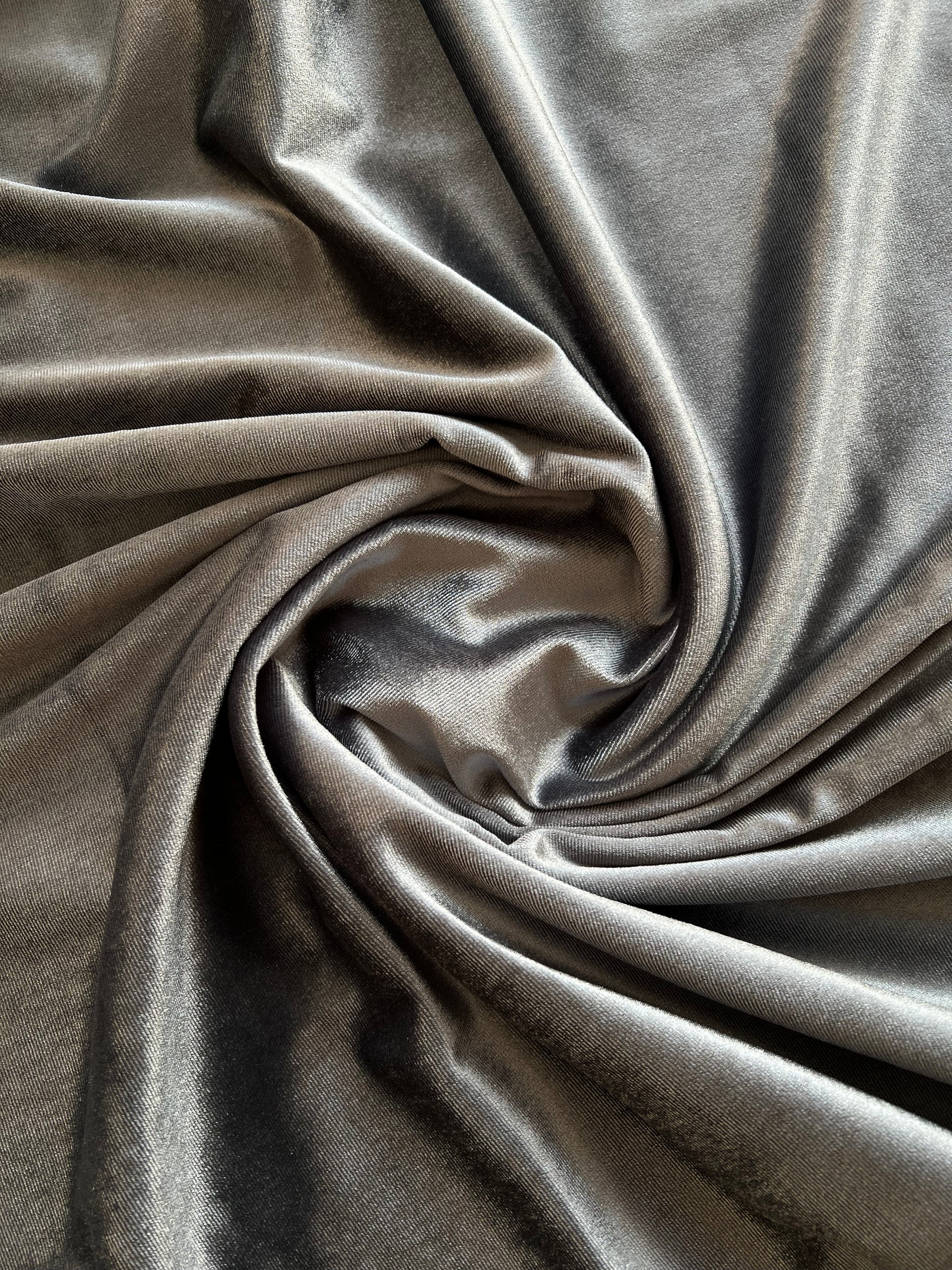 Micro 5000-Premium Grey Plain Velvet-2pc Suit