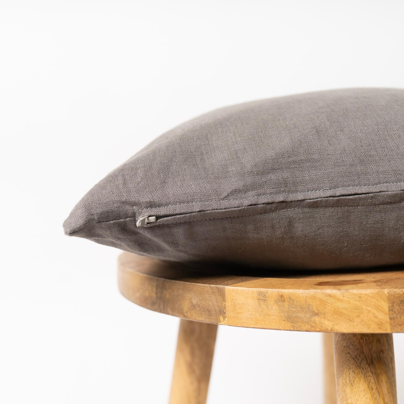 Grey Linen Cushion Cover