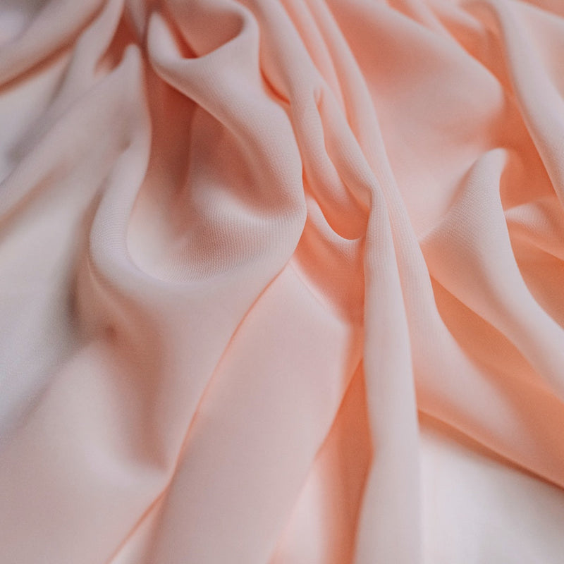 Plain Pastel Peach Chiffon fabric-DP2795440