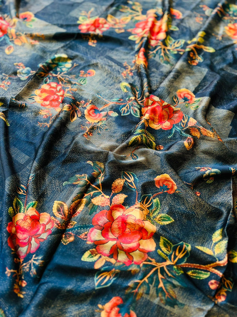 Floral Silk Suit