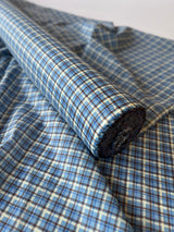 Blue Checkered-Linen-2pc Suit-CT2747205