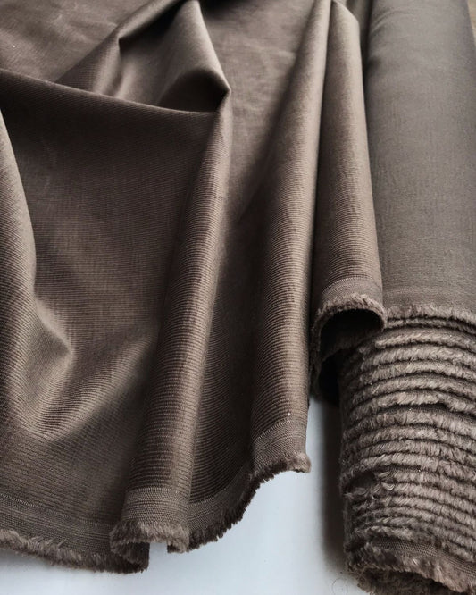 Plain-Dark Chocolate Brown-Corduroy-2pc Suit-TW780