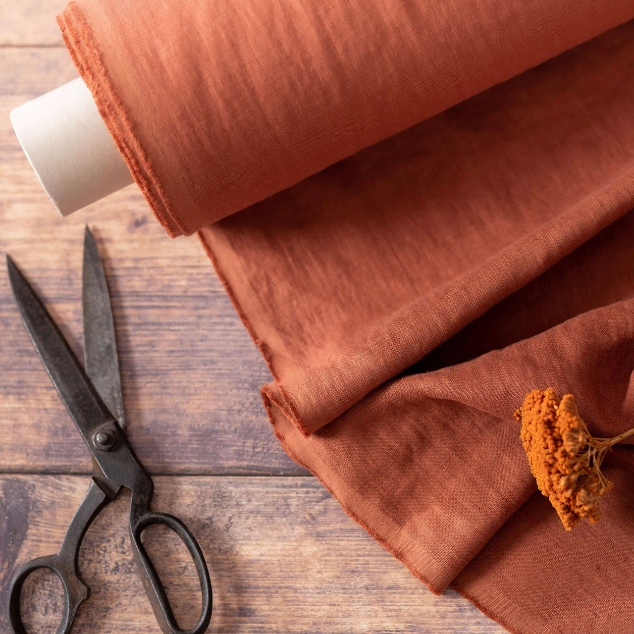 2pc-Natural Irish Linen-Terracotta-CL14703775