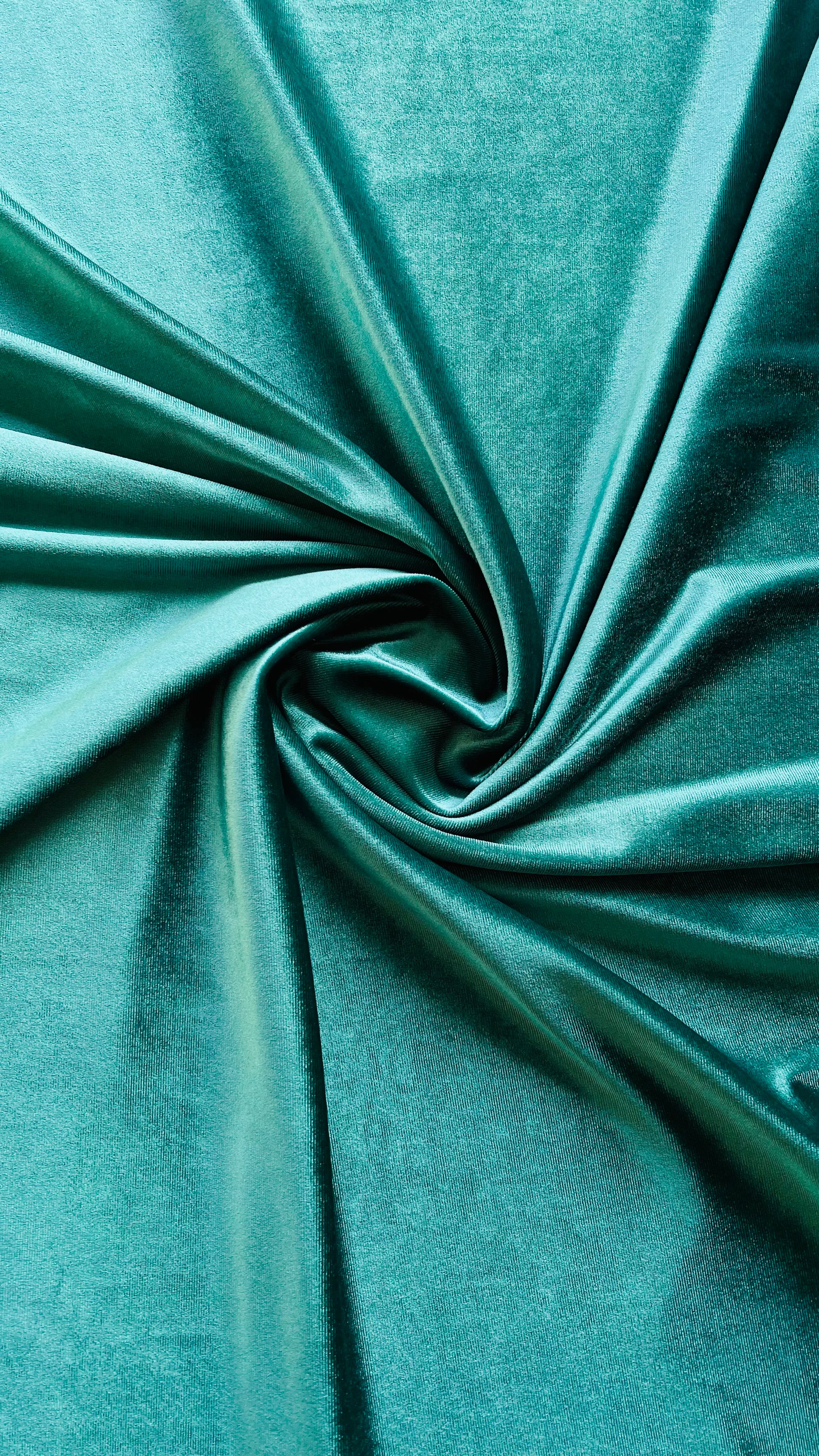 Micro 5000-Premium Sea Green Plain Velvet-2pc Suit