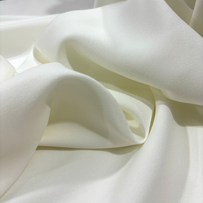 Italian Crepe-Dyeble White/Per Yard