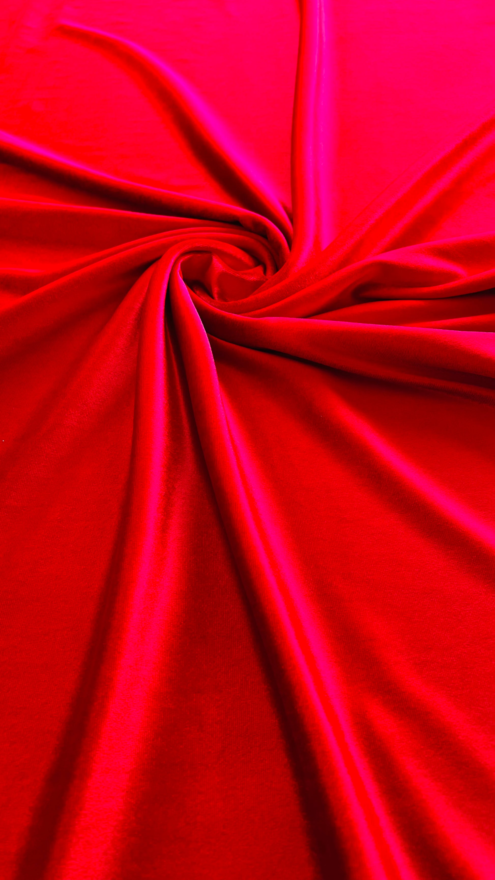 Micro 5000-Premium Rose Red Plain Velvet-2pc Suit