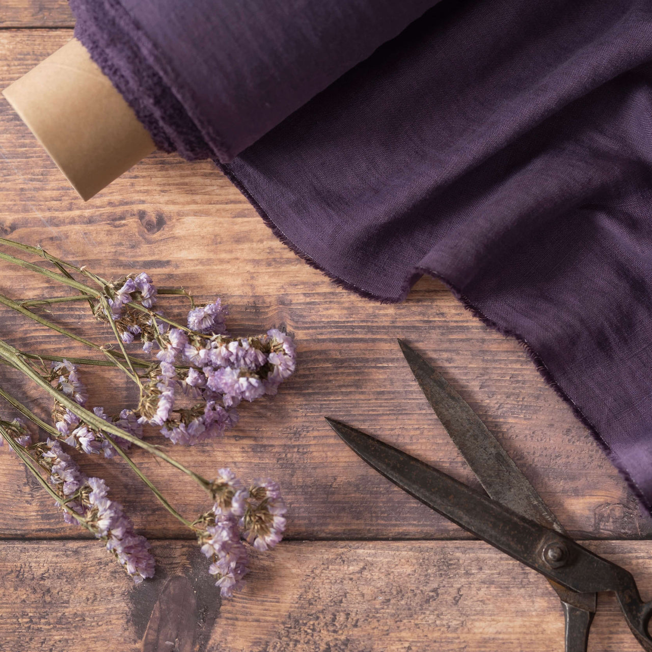 2pc-Natural Irish Linen-Grape Purple-CL6391111