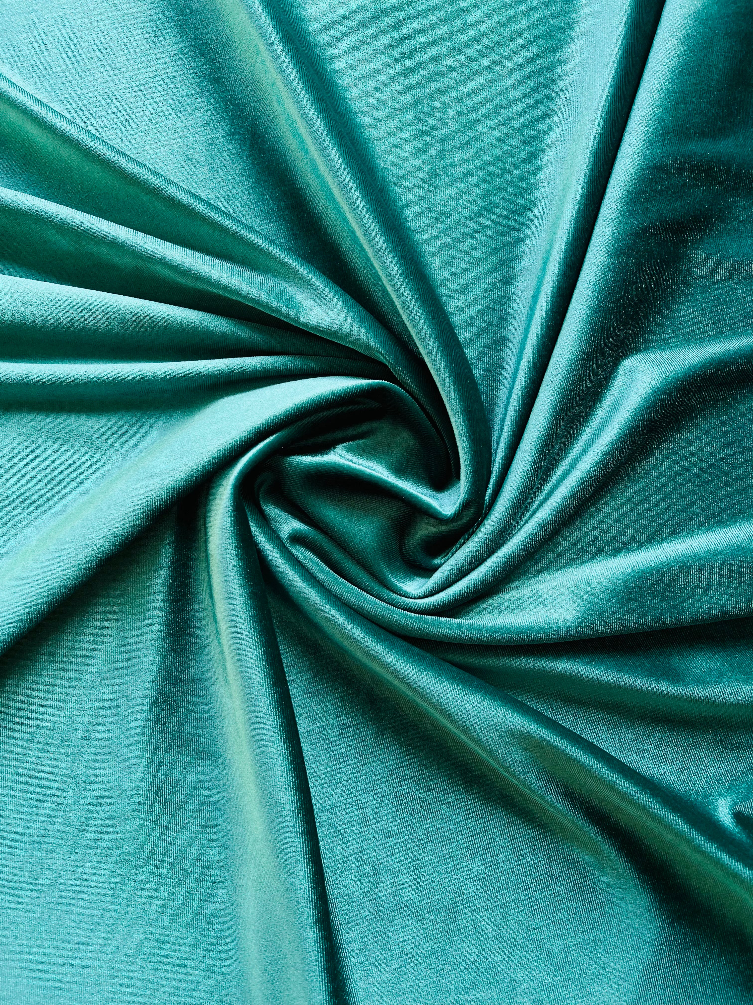 Micro 5000-Premium Sea Green Plain Velvet-2pc Suit