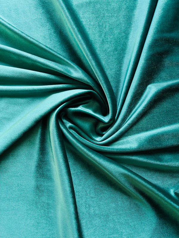 Premium Sea Green Plain Velvet-2pc Suit