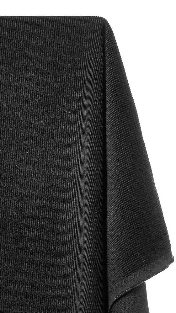 Plain-Jet Black-Corduroy 2pc Suit-TW289