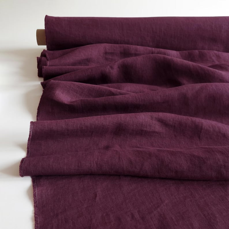 2pc-Natural Irish Linen-Grape Purple-CL6391111