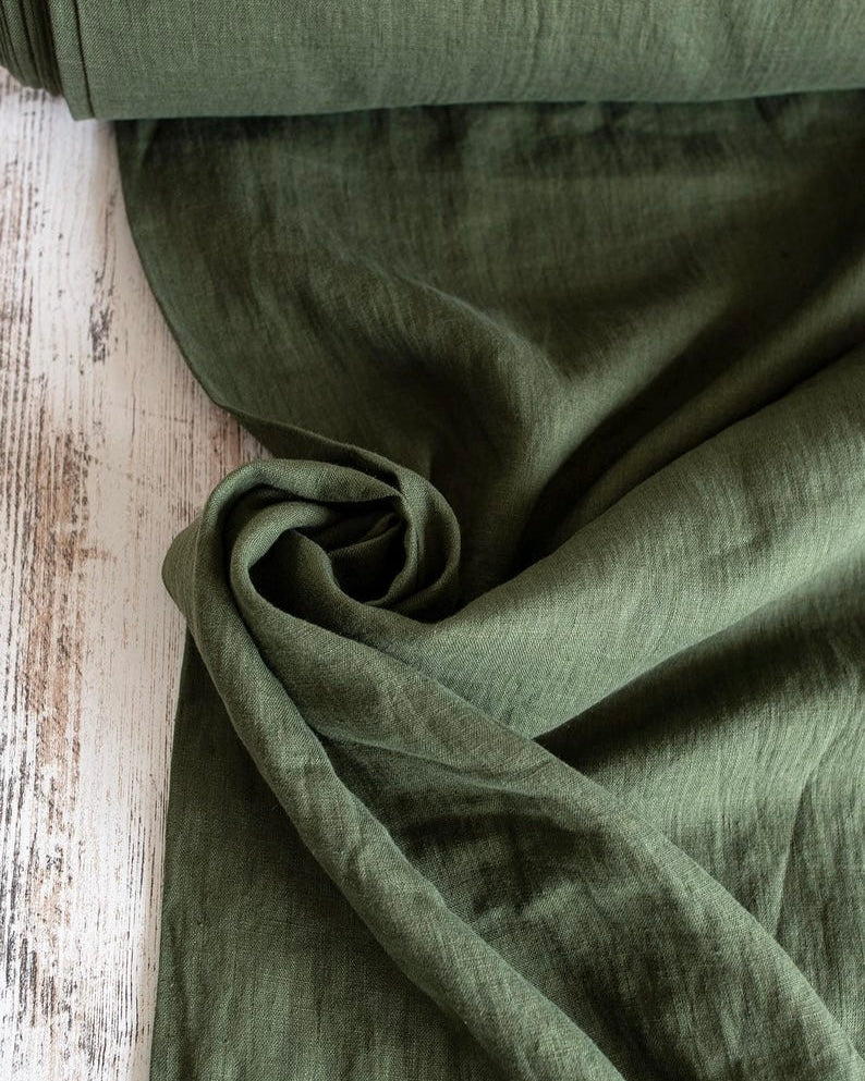 2pc-Natural Linen-Dark Green-CL141666