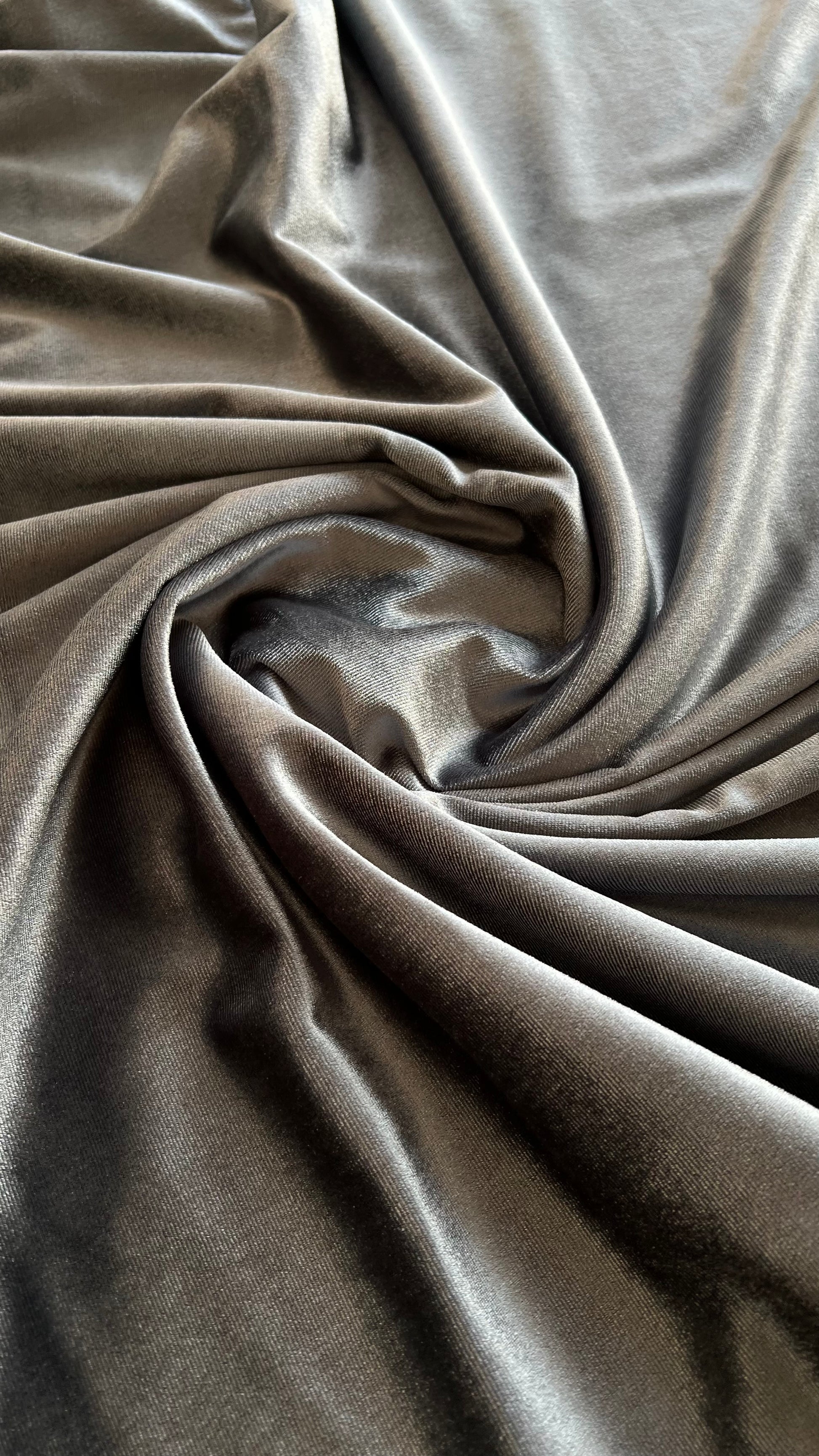 Micro 5000-Premium Grey Plain Velvet-2pc Suit