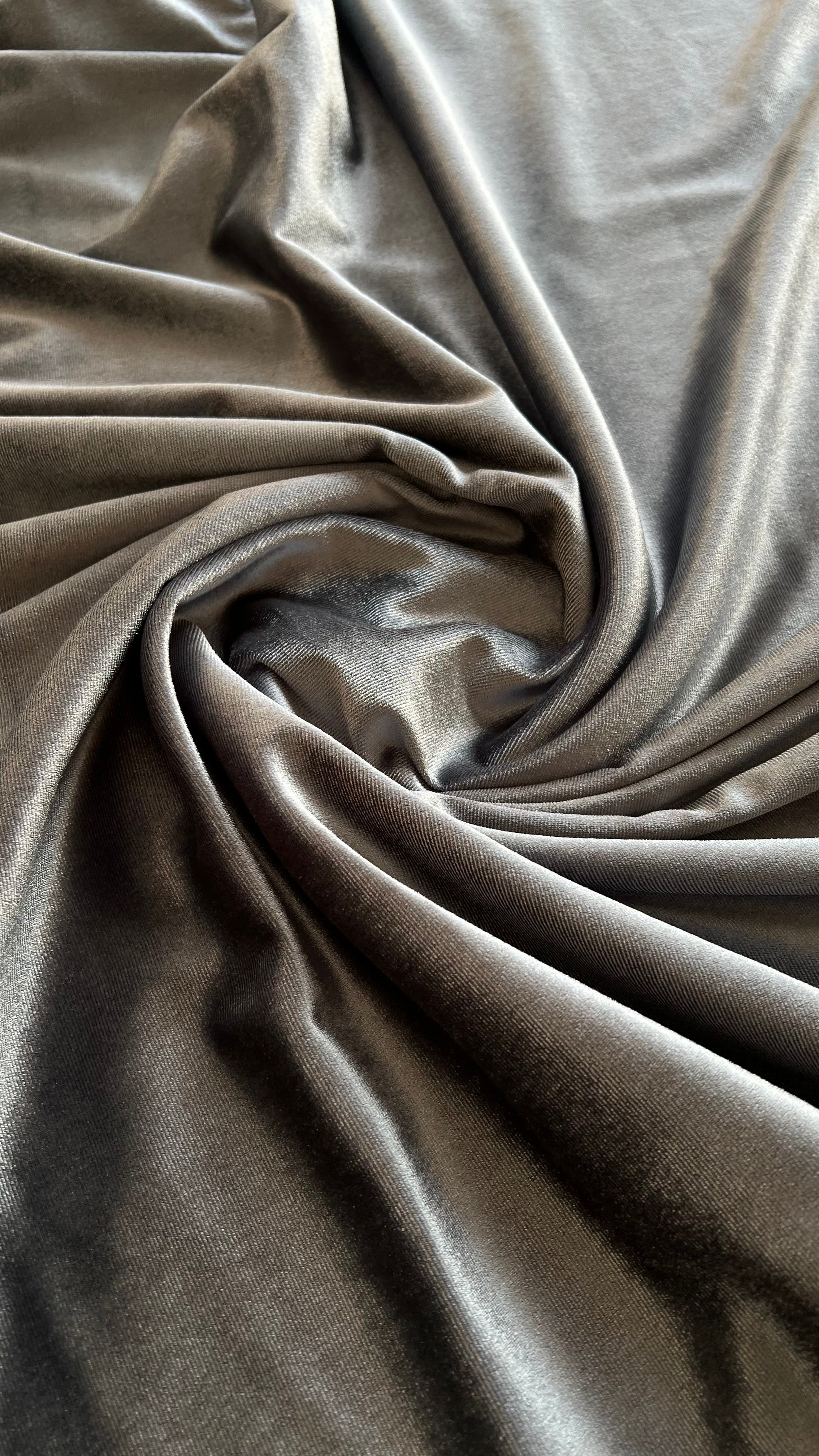 Micro 5000-Premium Grey Plain Velvet-2pc Suit