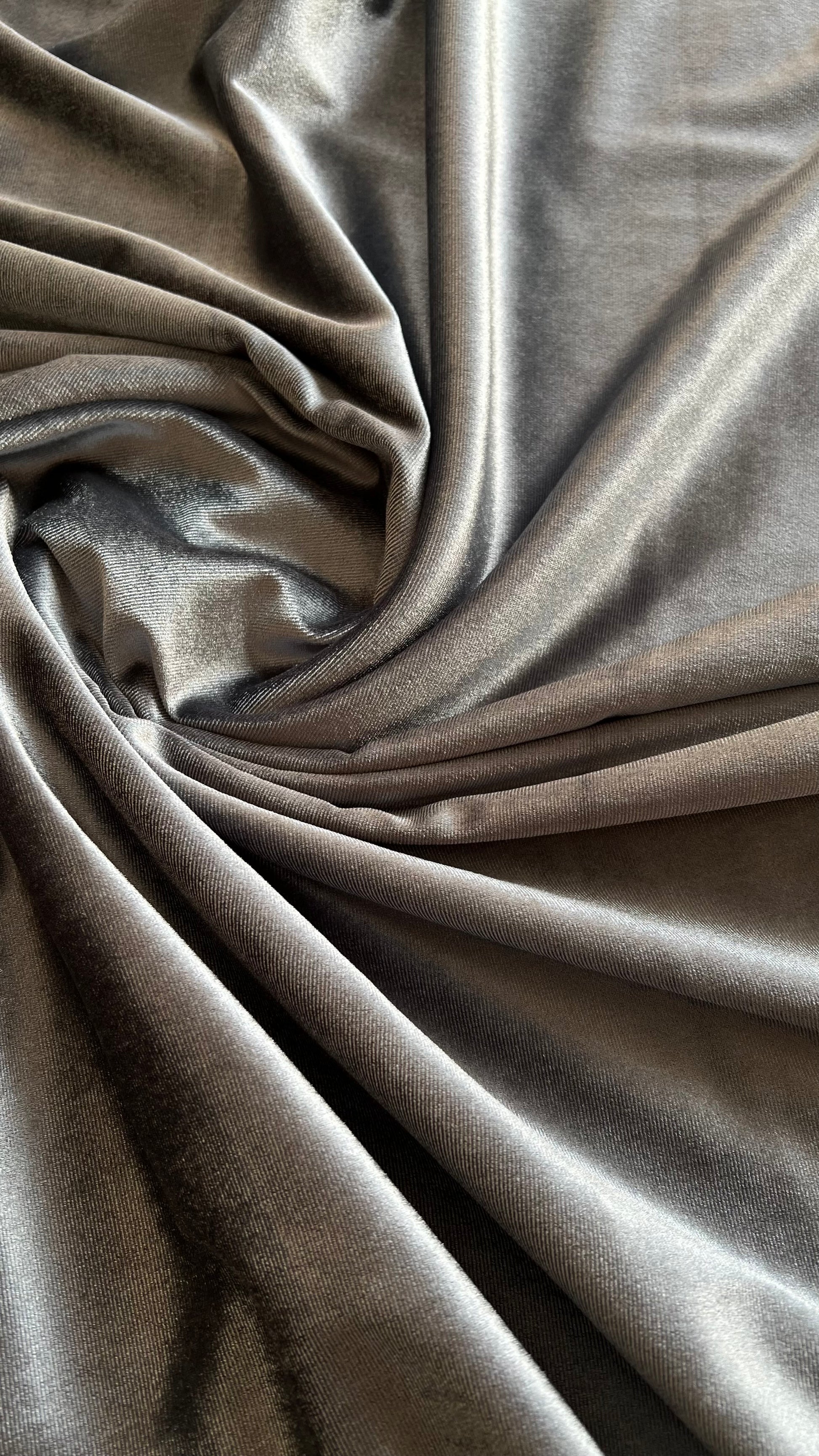 Micro 5000-Premium Grey Plain Velvet-2pc Suit