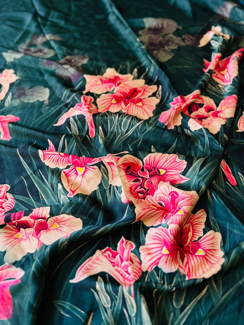 Floral Silk Suit