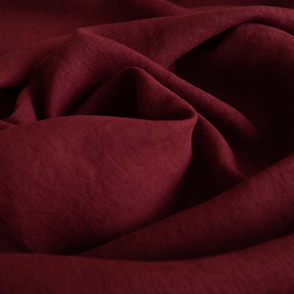 2pc-Natural Irish Linen-Red Wine-CL147381