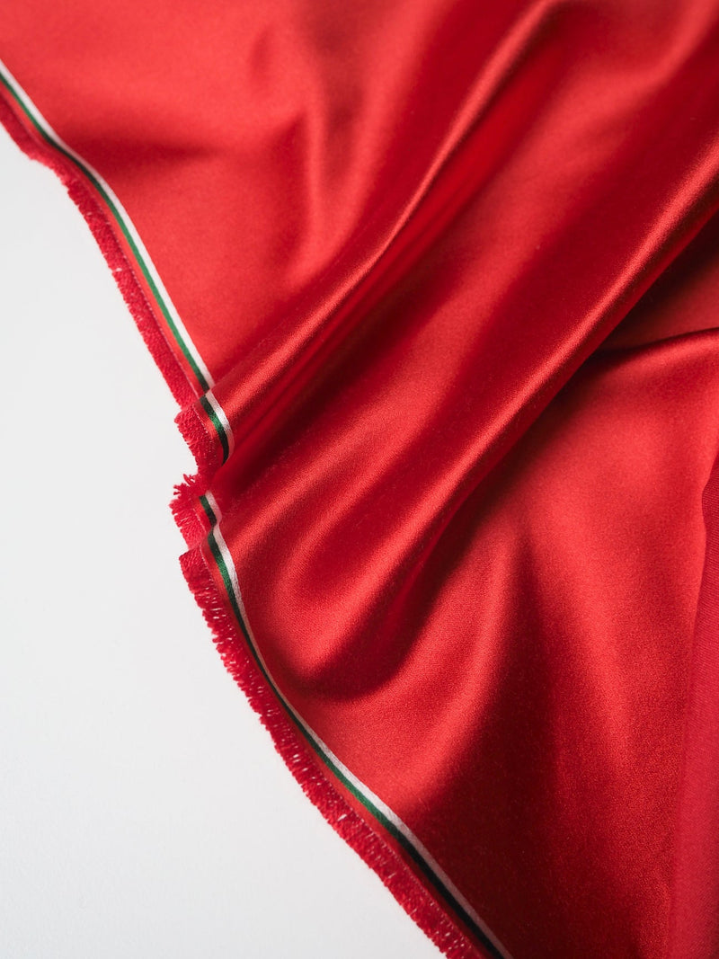 Premium Red-Plain Rose Red Viscose Silk