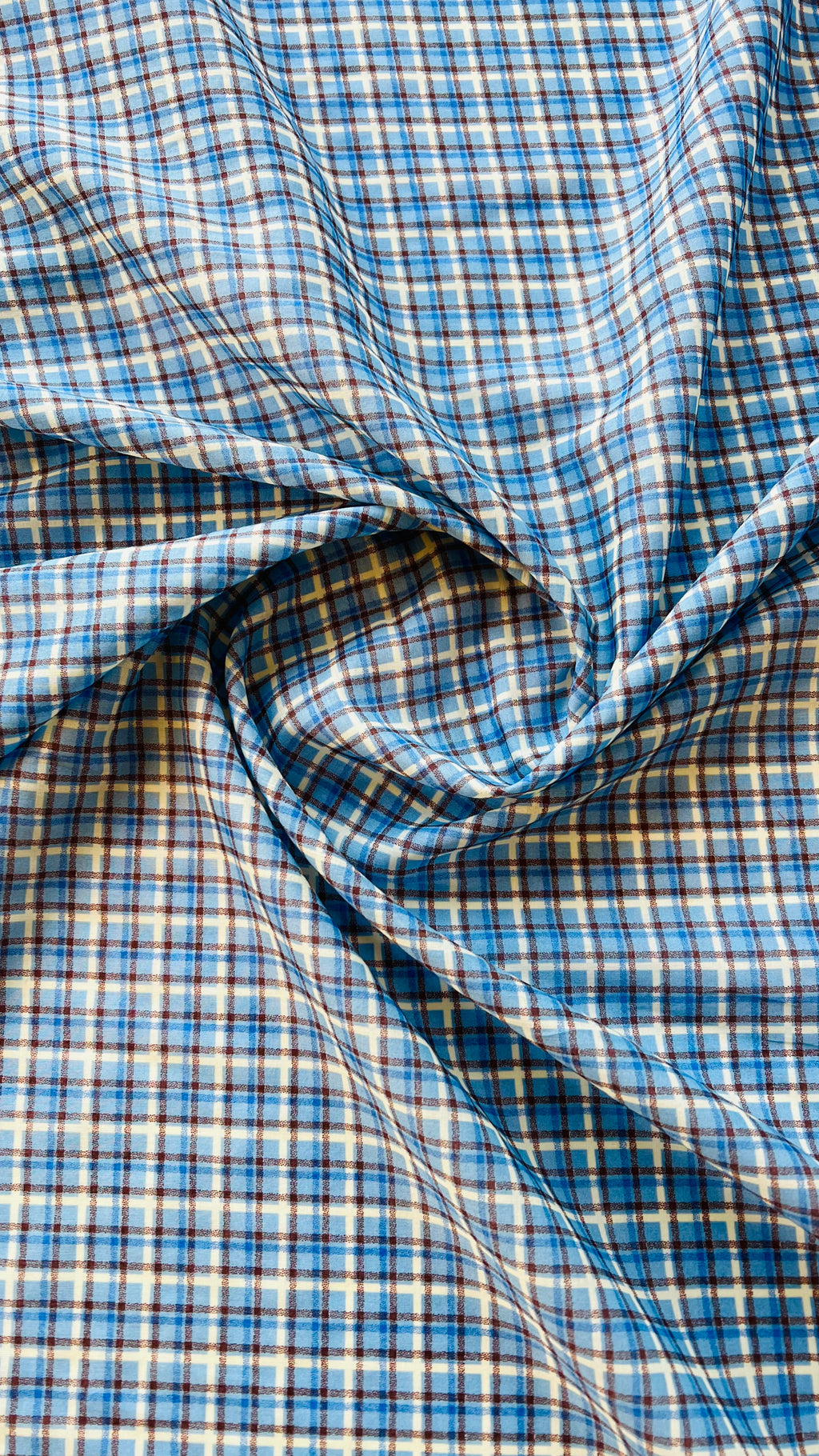 Blue Checkered-Linen-2pc Suit-CT2747205