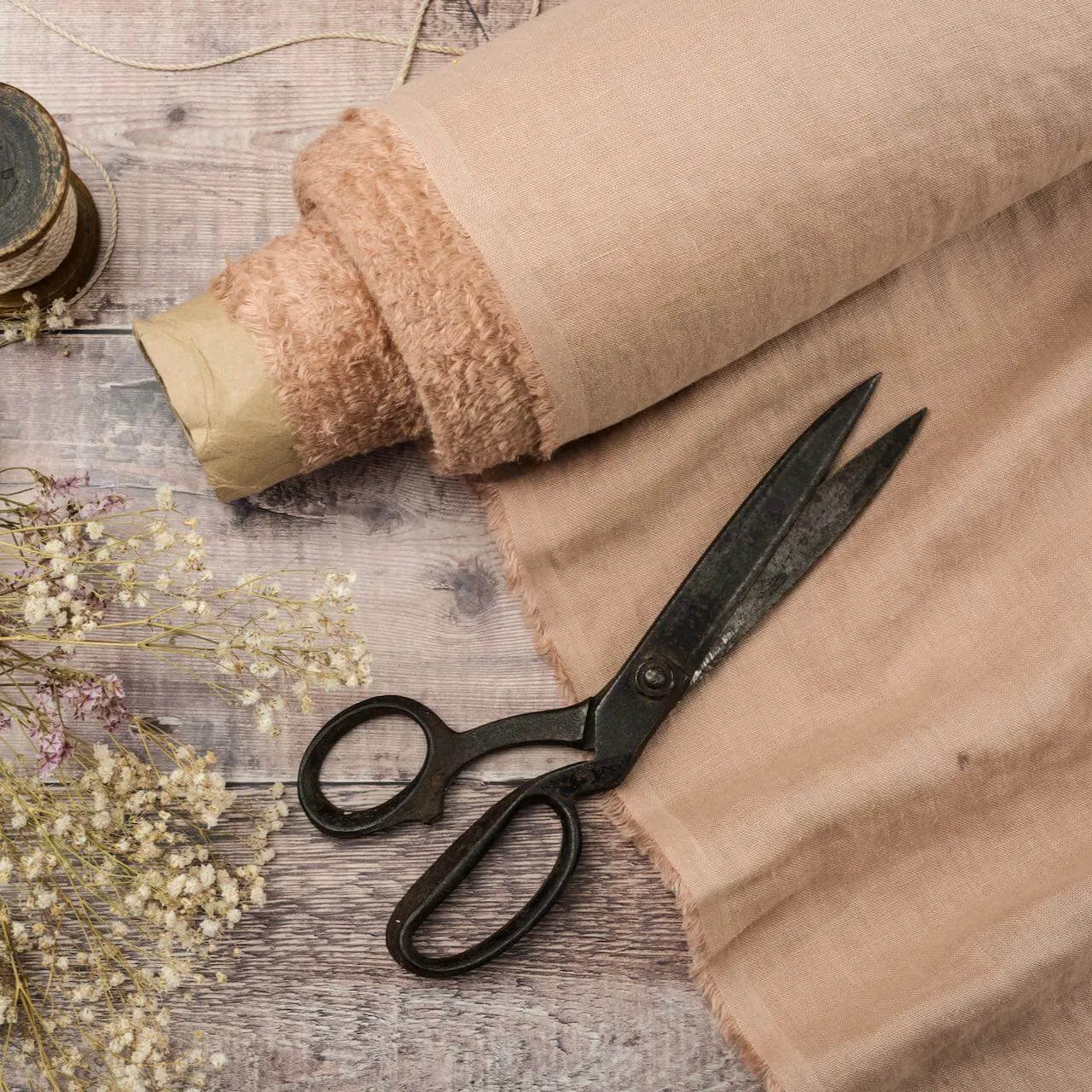 2pc-Natural Irish Linen-Pastel Pink-CT661429