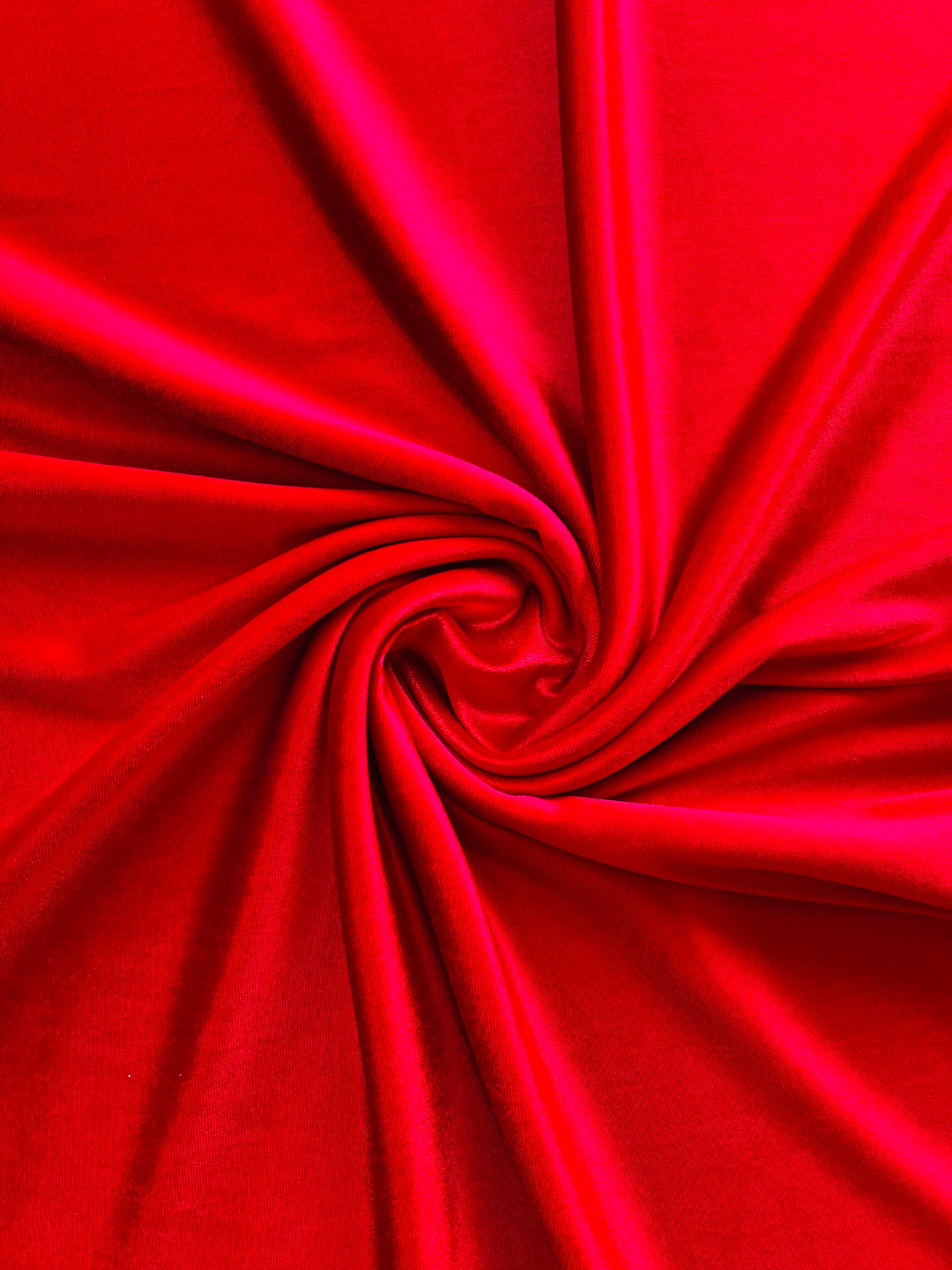 Micro 5000-Premium Rose Red Plain Velvet-2pc Suit
