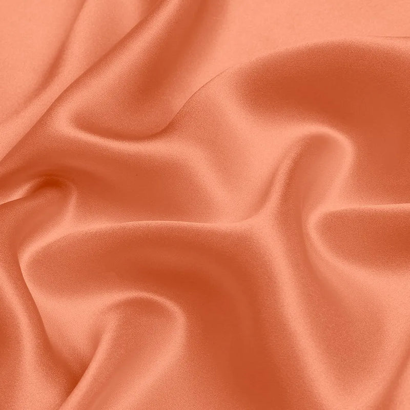 Color-Plain Peach Viscose Silk