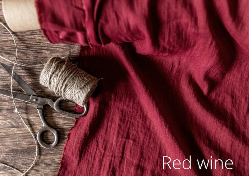 2pc-Natural Linen-Red Wine-CL147381