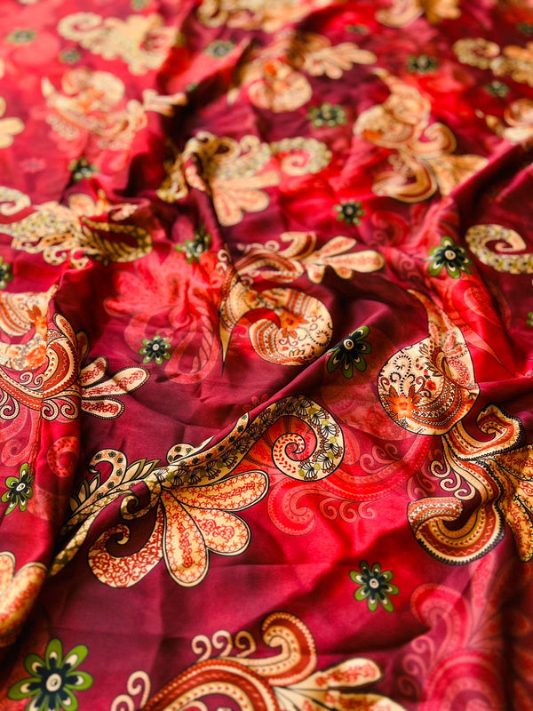 Floral Silk Suit