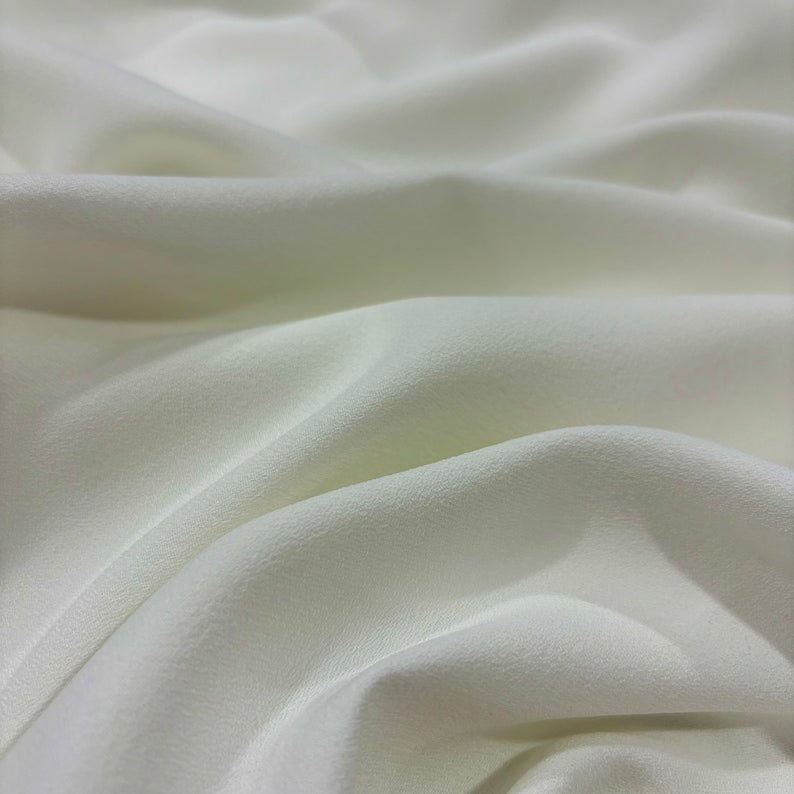 Italian Crepe-Dyeble White/Per Yard