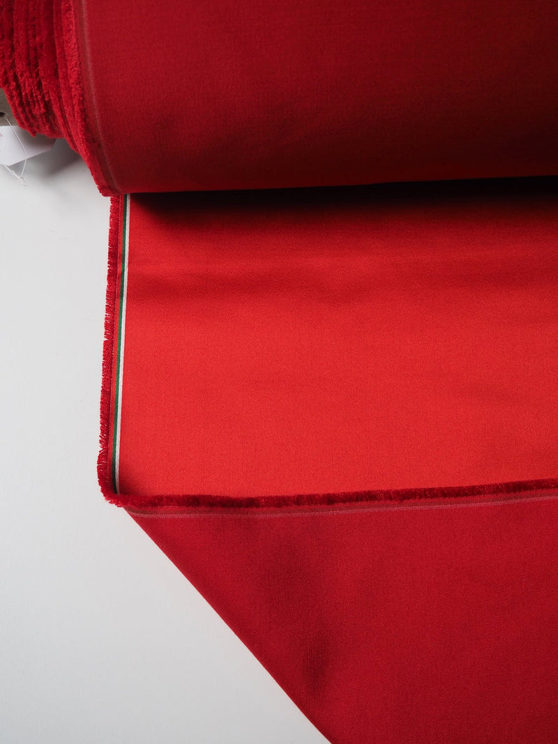 Premium Red-Plain Rose Red Viscose Silk