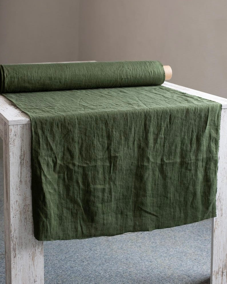 2pc-Natural Linen-Dark Green-CL141666