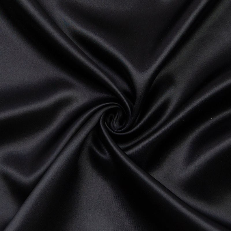 Color-Plain Black Viscose Silk