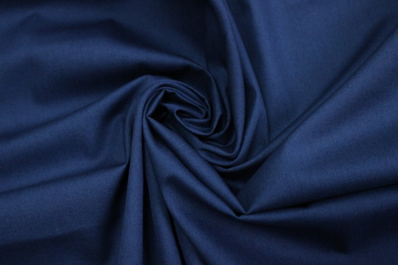 Color-Navy Blue Plain Cotton