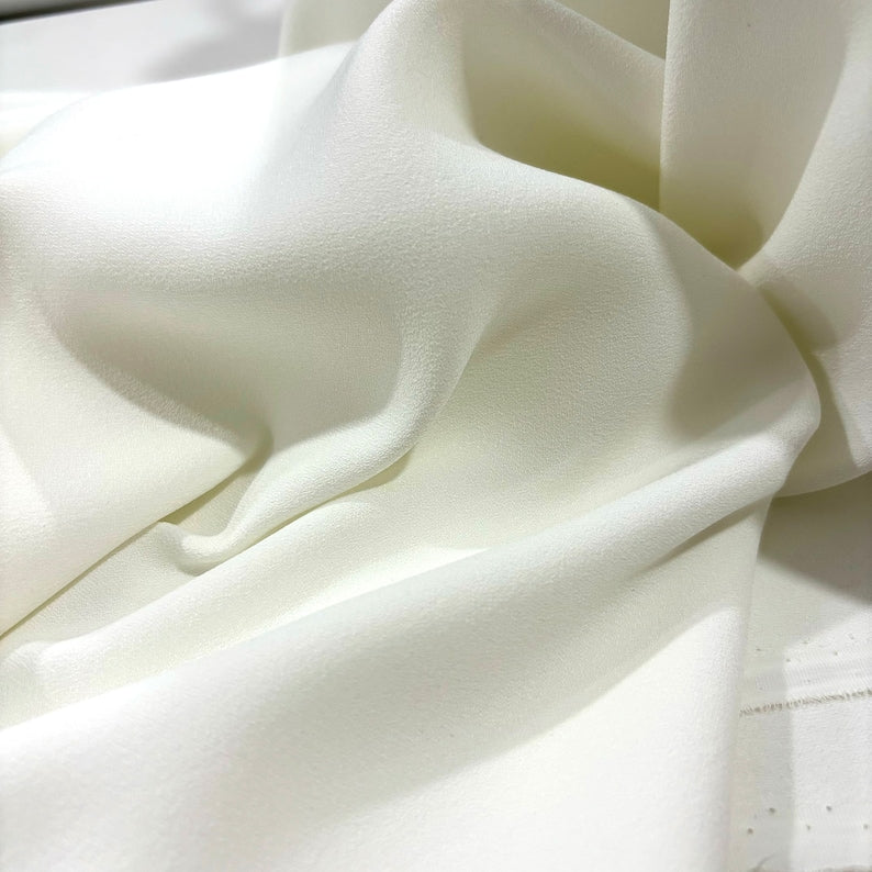 Italian Crepe-Dyeble White/Per Yard