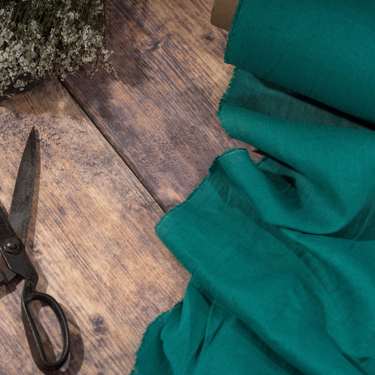 2pc-Natural Linen-Emerald Green-CL6391638