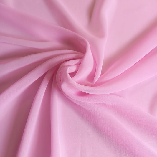 Plain Baby Pink Chiffon fabric-DP2795440