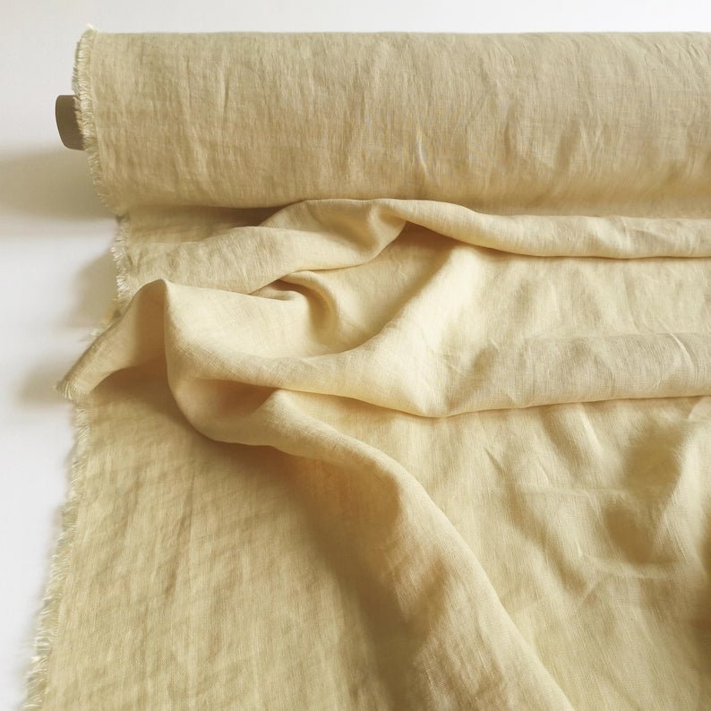 2pc-Natural Irish Linen-Butter Yellow-CL147382