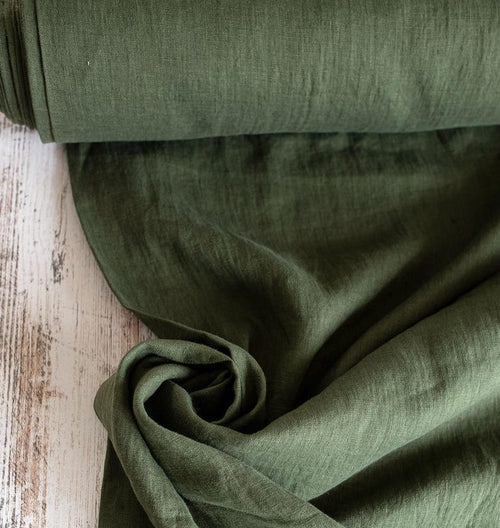 2pc-Natural Irish Linen-Dark Green-CL141666
