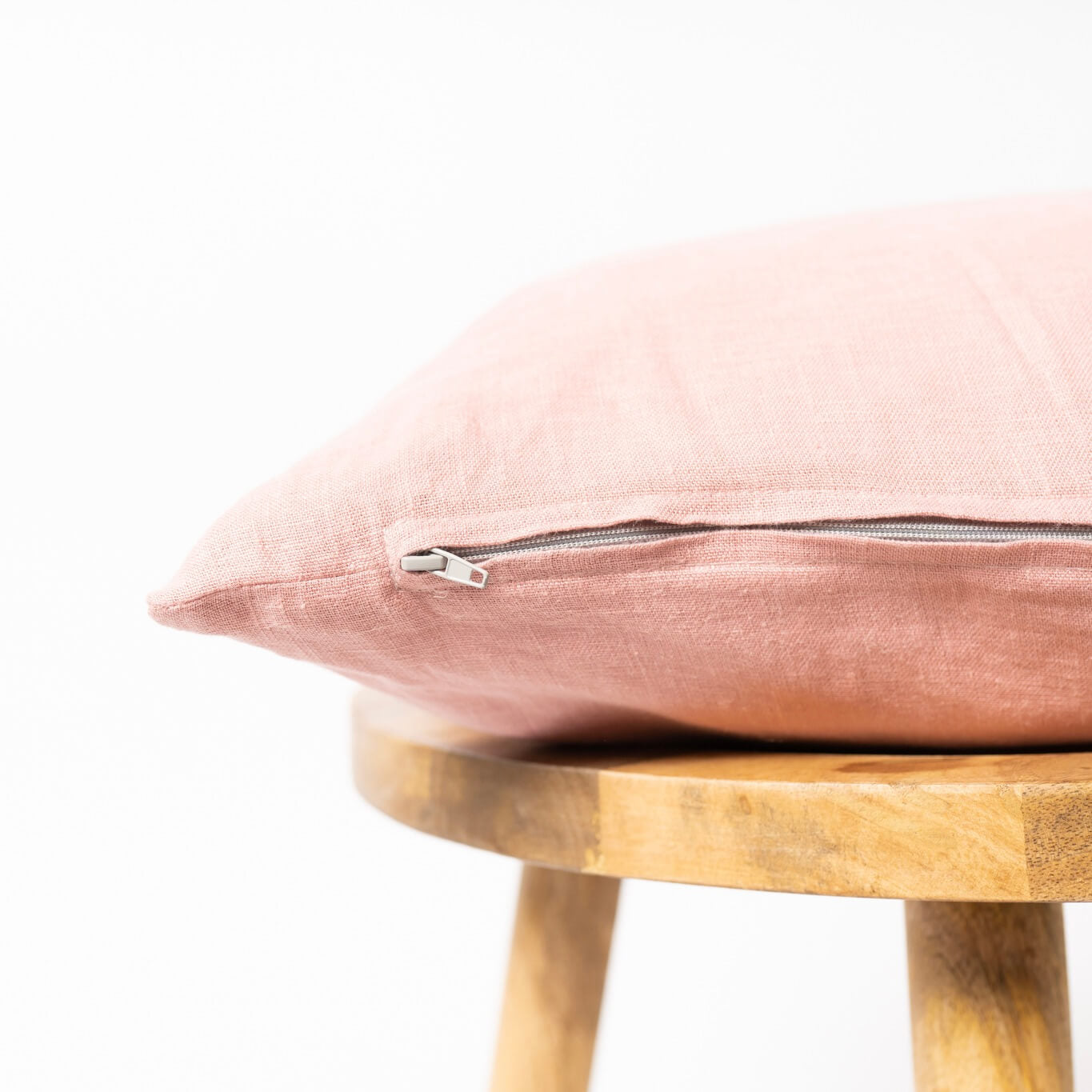 Dusty Pink Linen Cushion Cover