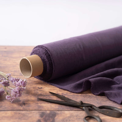 2pc-Natural Irish Linen-Grape Purple-CL6391111