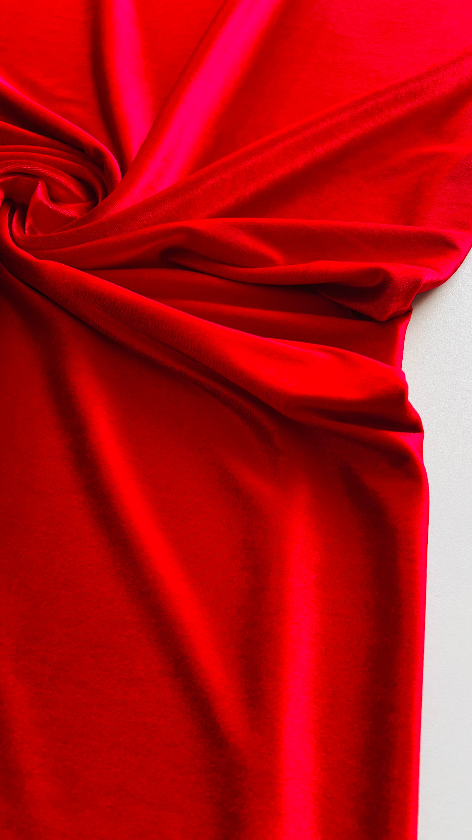 Micro 5000-Premium Rose Red Plain Velvet-2pc Suit