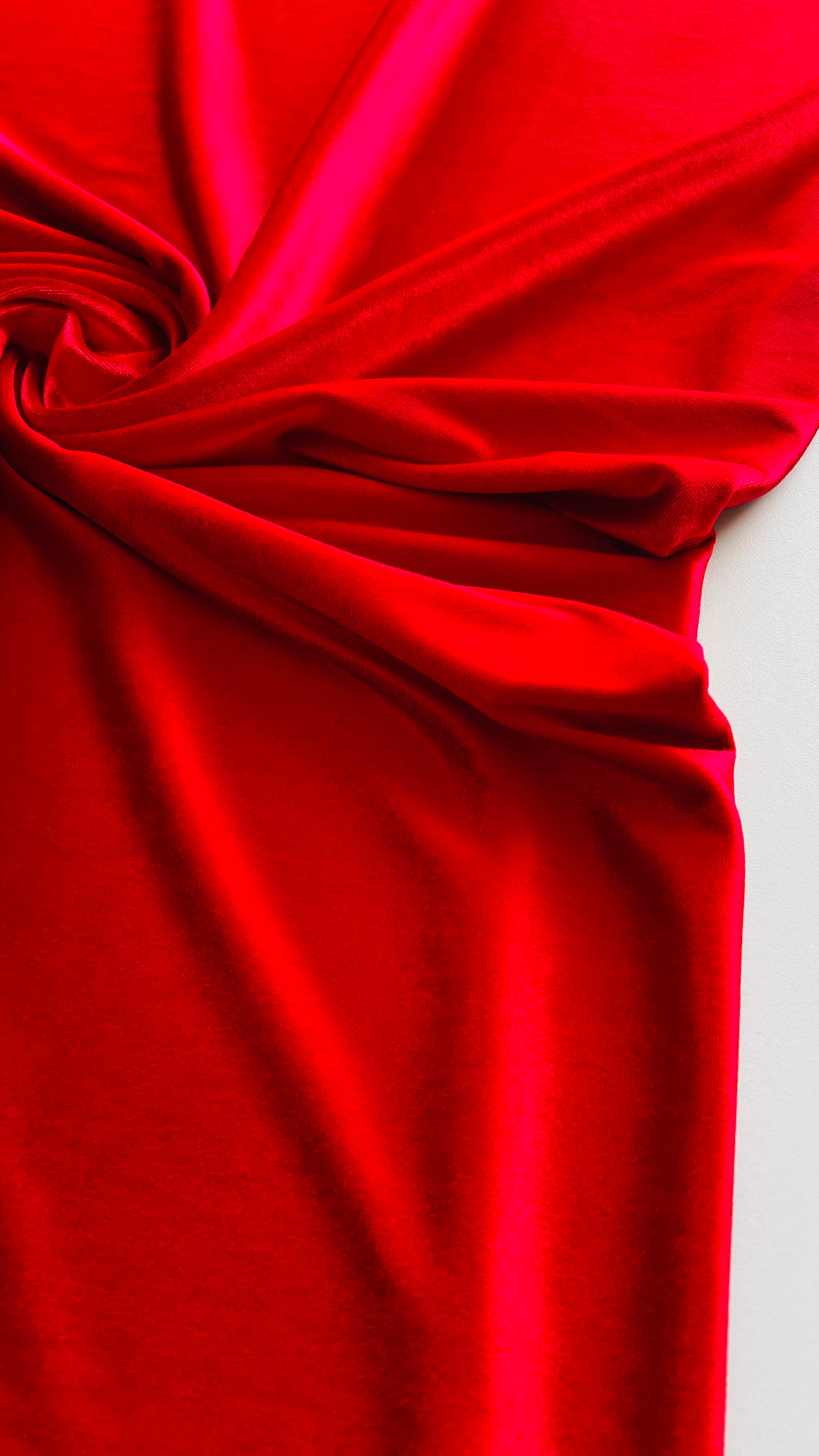 Micro 5000-Premium Rose Red Plain Velvet-2pc Suit