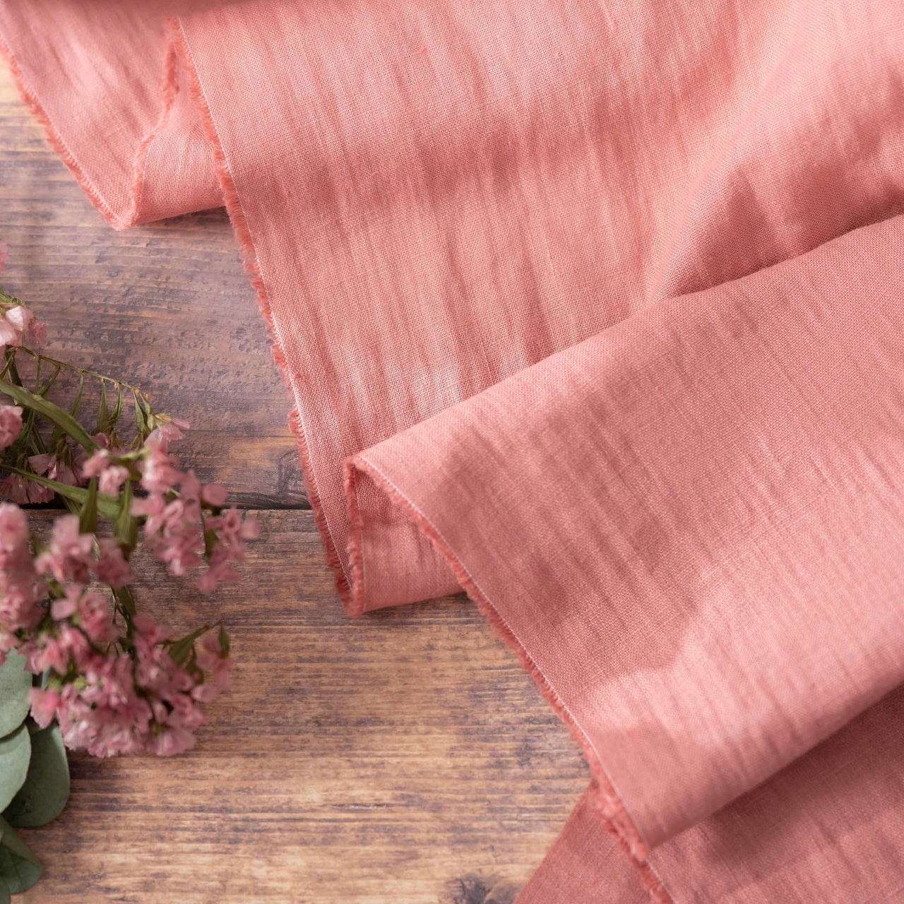 2pc-Natural Irish Linen-Rose Pink-CL145510038
