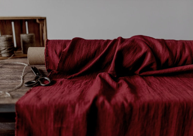 2pc-Natural Linen-Red Wine-CL147381