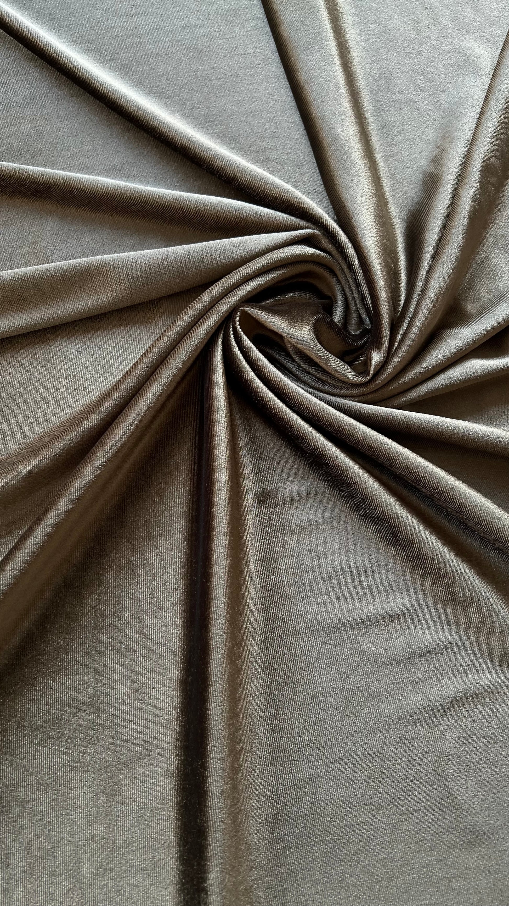 Micro 5000-Premium Light Brown Plain Velvet-2pc Suit