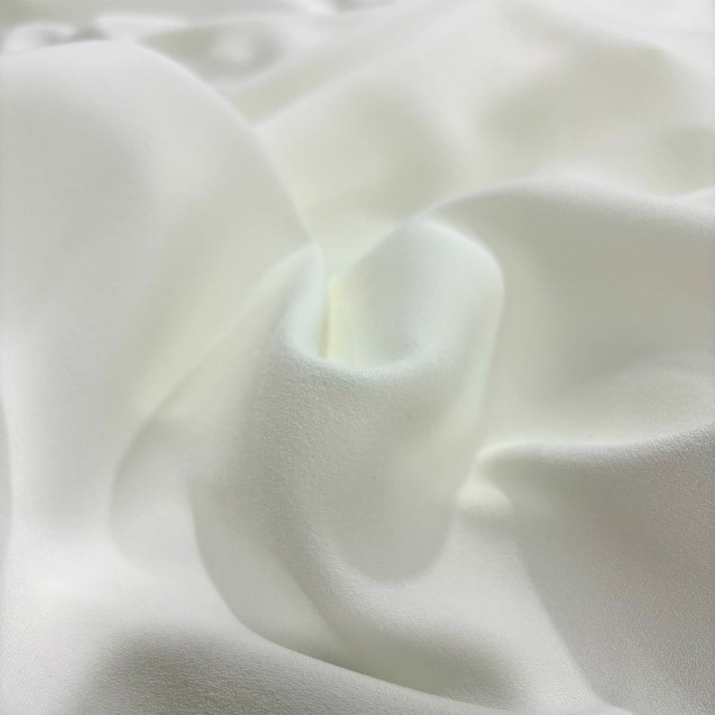 Italian Crepe-Dyeble White/Per Yard