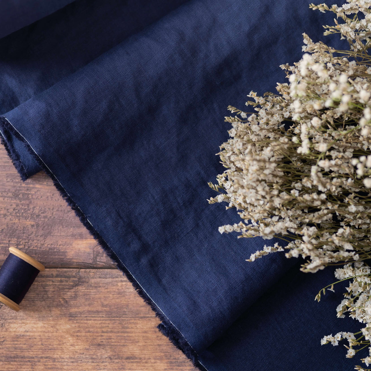 2pc-Natural Irish Linen-Midnight Navy-CL147400