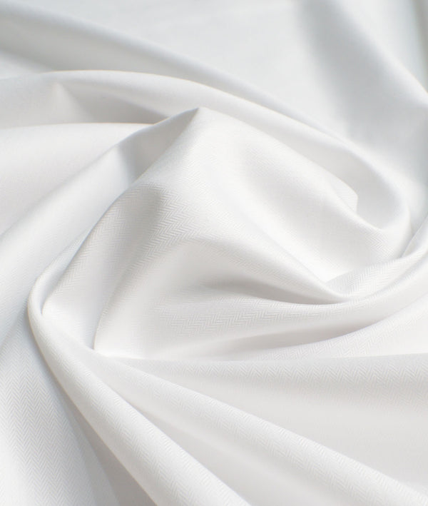 White Solid Linen Fabric-2pc Suit-BY26944