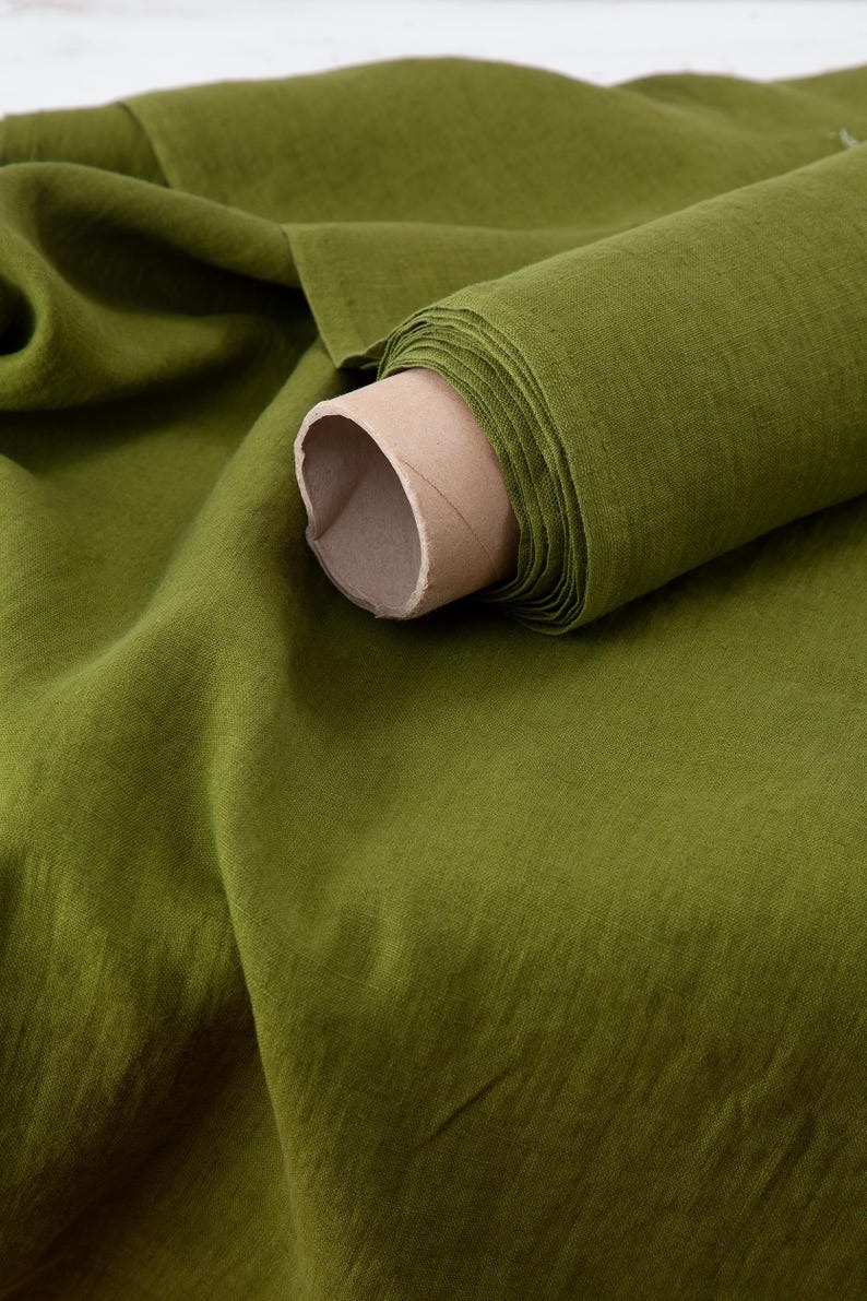 2pc-Natural Irish Linen-Moss Green-CL5557944