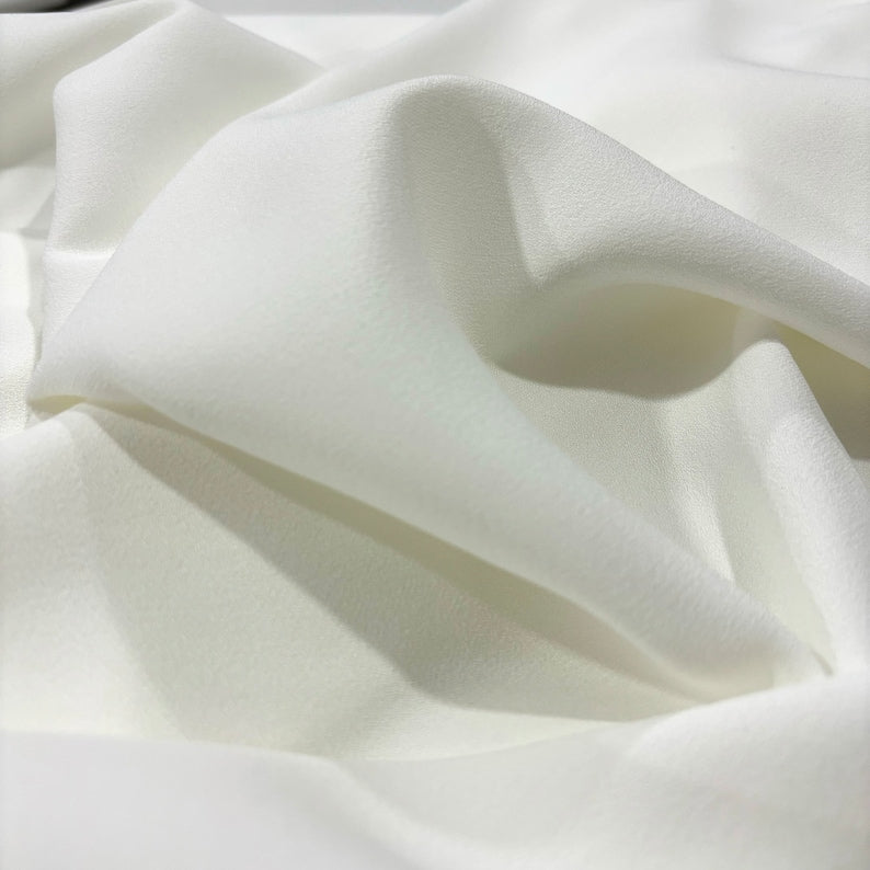 Italian Crepe-Dyeble White/Per Yard